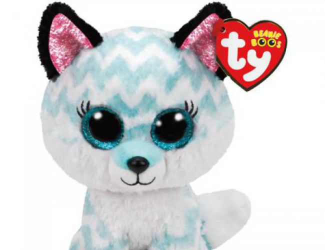 BEANIE BOOS MEDIUM - ATLAS AQUA CHEVRON FOX