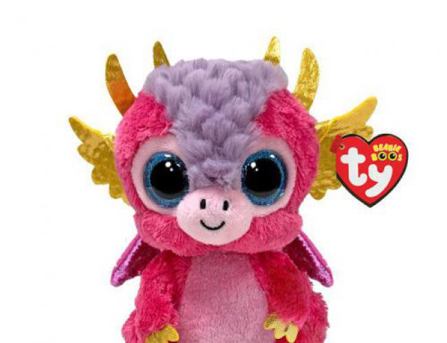 BEANIE BOOS MEDIUM - MIA PINK DRAGON