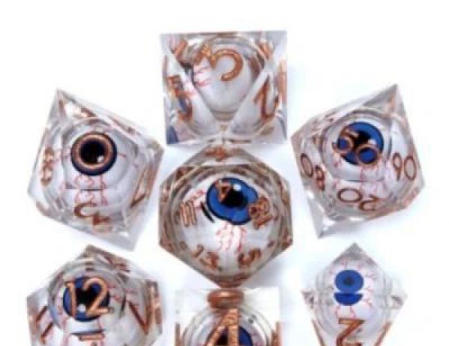 Beholder Eye Dice Kit - Translucent in a bottle with screw-cap