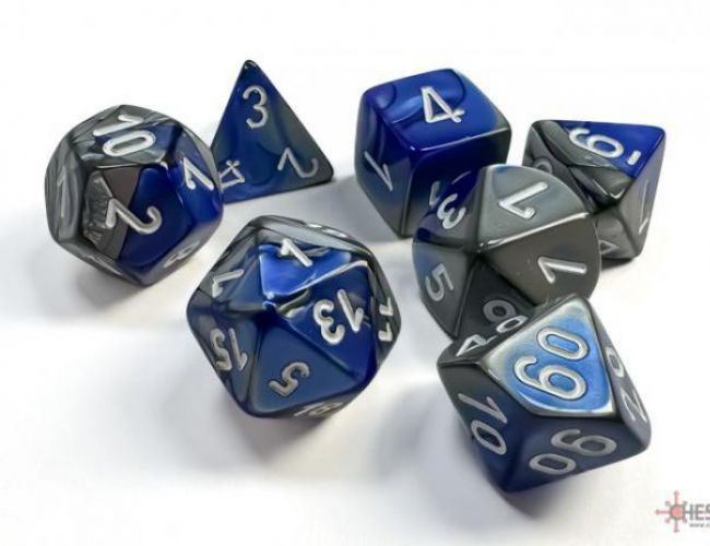 CHX 26423 GEMINI 7-DIE SET BLUE-STEEL/WHITE