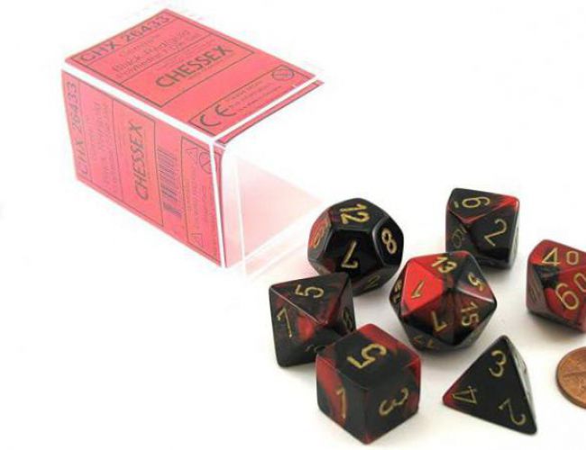 CHX 26433  GEMINI 7-DIE SET BLACK-RED/GOLD