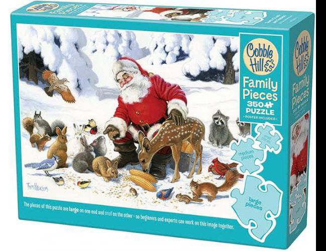 COBBLE HILL 350 PCS FAMILY PUZZLE SANTA CLAUS AND FRIENDS