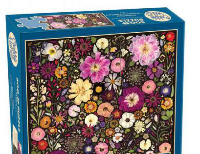COBBLE HILL 500 PC FLOWER PRESS: LITTLE HOLLOW & RED DAISY