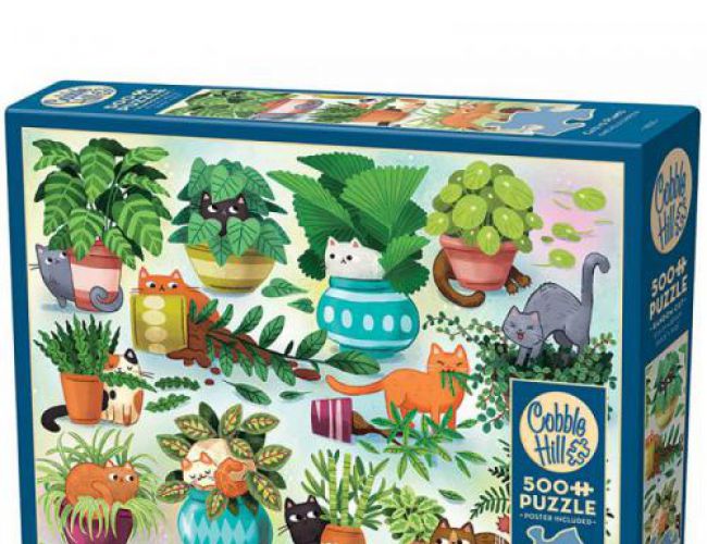 COBBLE HILL 500PC: CATS VS PLANTS
