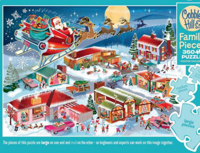 COBBLE HILL FAMILY 350 PC SANTA'S FLYBY