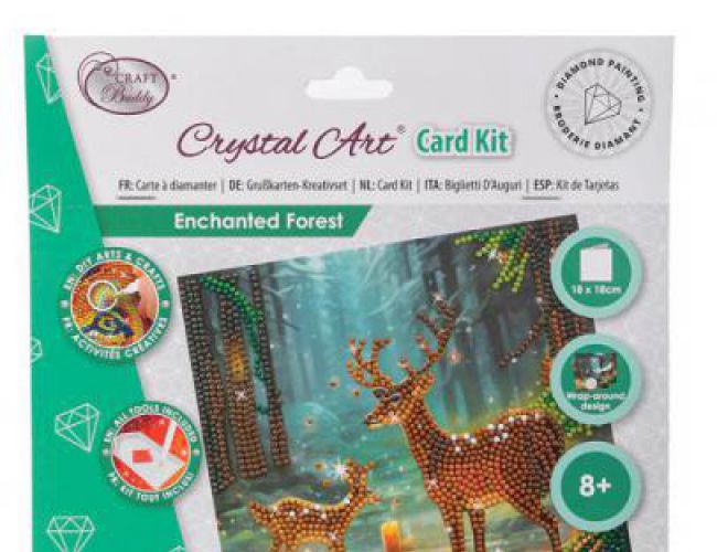 CRYSTAL ART CARD KIT - ENCHANTED FOREST