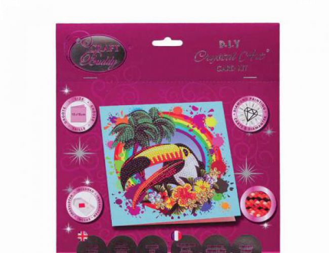 CRYSTAL ART CARD: RAINBOW TOUCAN