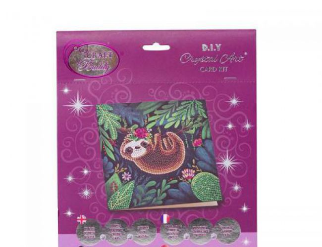 CRYSTAL ART CARD: SLOTH
