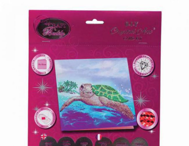 CRYSTAL ART CARD: TURTLE PARADISE