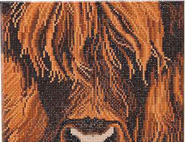 CRYSTAL ART KIT (MED) - HIGHLAND COW