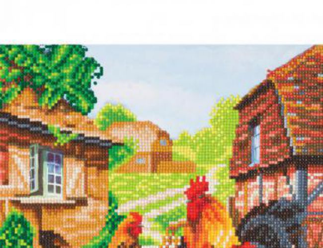 CRYSTAL ART KIT - FARMYARD CHICKENS