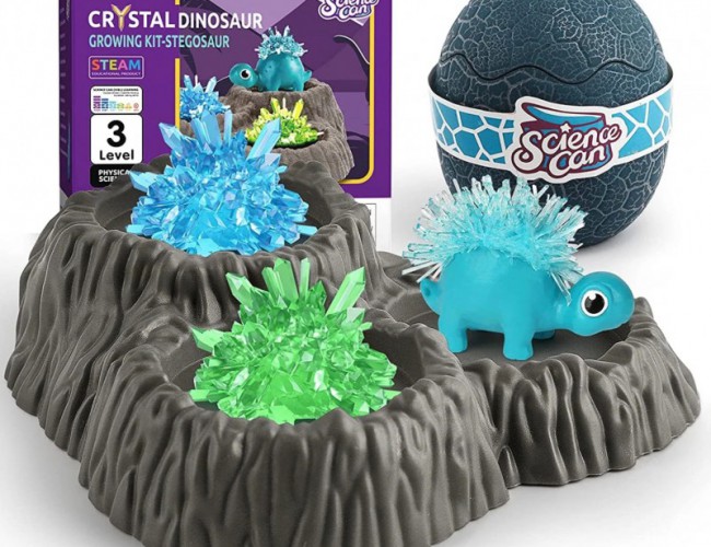 DINOSAUR CRYSTAL GROWING SET (BLUE)