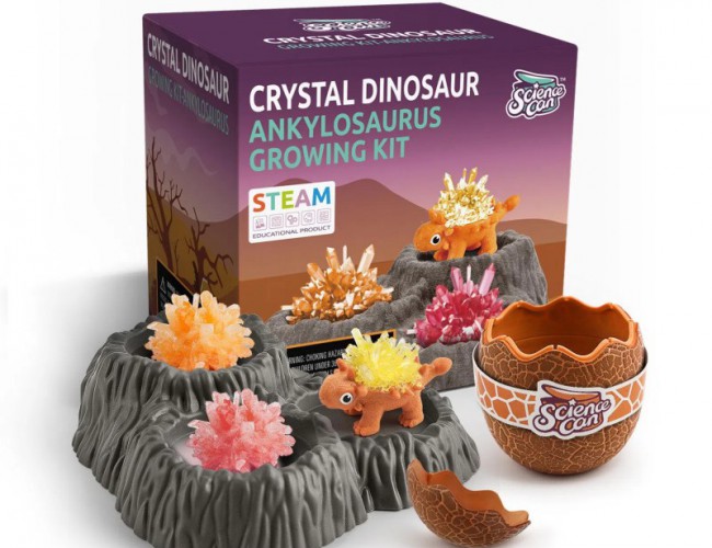 DINOSAUR CRYSTAL GROWING SET (YELLOW)