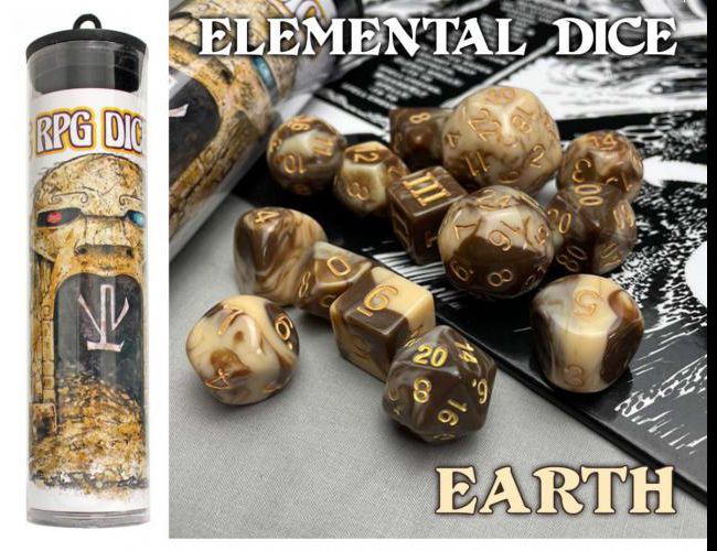DCC RPG DICE - ELEMENTAL EARTH (14 DIE SET)