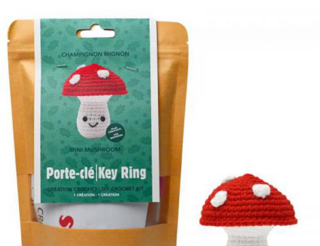 DIY CROCHET KIT - MINI MUSHROOM (KEYCHAIN)