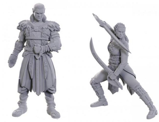 DND UNPAINTED MINI - BALDUR'S GATE 3: JAHEIRA & HALSIN