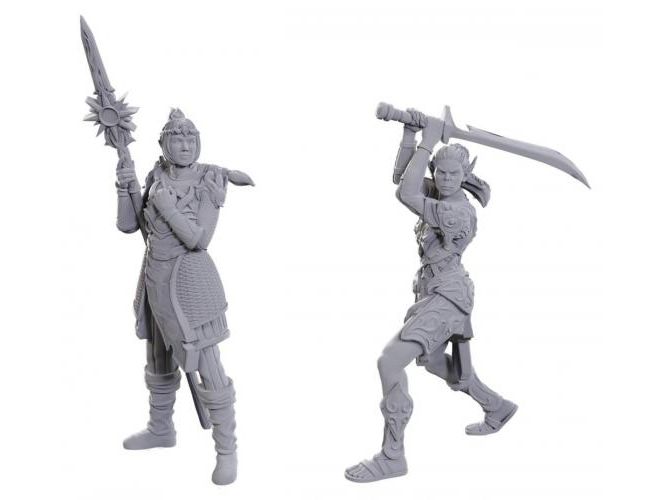 DND UNPAINTED MINI - BALDUR'S GATE 3: LAE'ZEL & SHADOWHEART