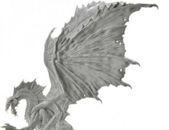 DND UNPAINTED MINIS ADULT BLACK DRAGON