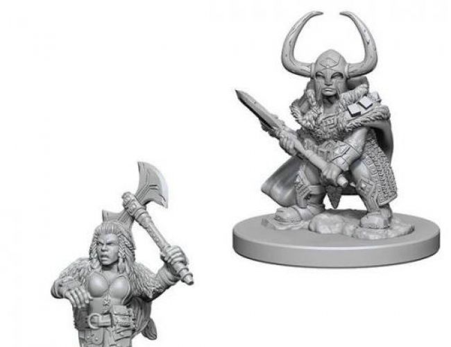 DND UNPAINTED MINIS WV8 FEMALE DWARF BARBARIAN
