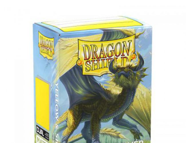 DRAGON SHIELD SLEEVES - YELLOW & SILVER (DUAL MATTE)