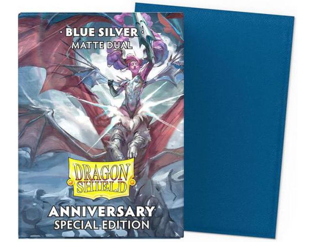 DRAGON SHIELD SLEEVES 25TH ANNIVERSARY SPECIAL EDITION BLUE/SILVER MATTE