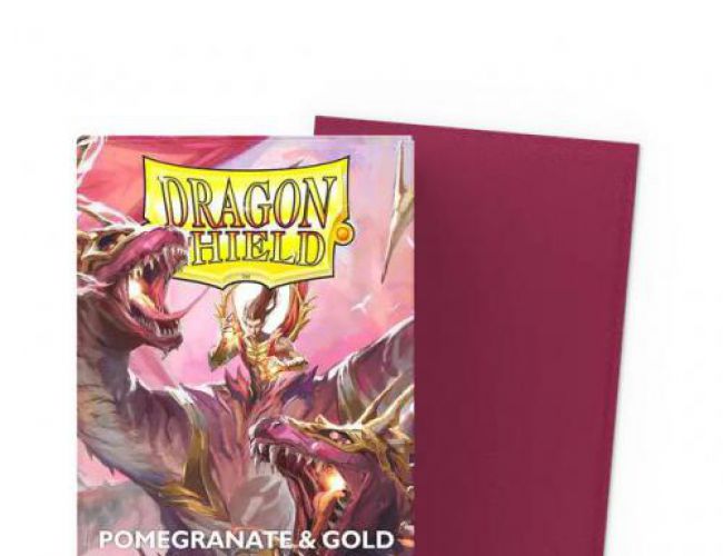 DRAGON SHIELD SLEEVES SPECIAL ANNIVERSARY EDITION POMEGRANATE AND GOLD MATTE