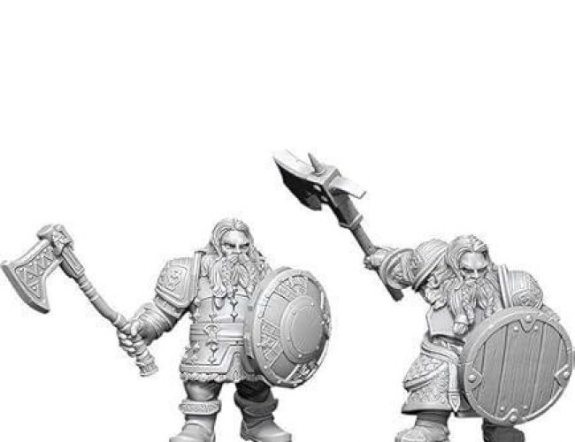 D&D UNPAINTED MINIS: MALE DWARF FIGHTER