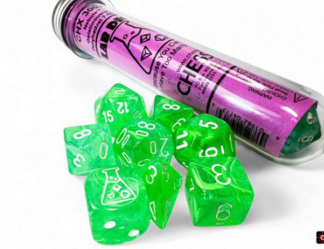 LAB DICE NEBULA 7-DIE SET GELATINOUS / WHITE