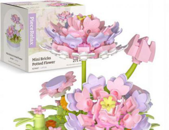 MINI BRICKS POTTED FLOWER - LOTUS (271 PCS)