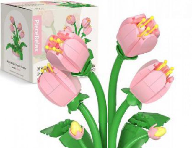 MINI BRICKS POTTED FLOWER - TULIP (317 PCS)