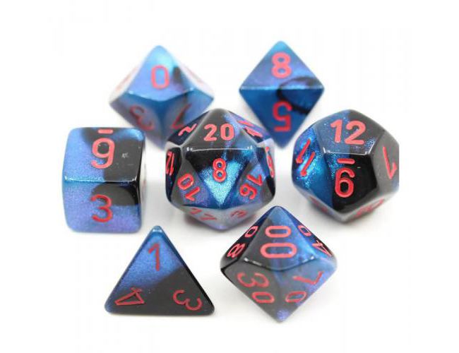 MINI GEMINI 7-DIE SET BLACK-STARLIGHT/RED