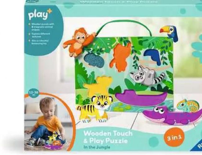 PLAY+ : WOODEN TOUCH & PLAY PUZZLE: IN THE JUNGLE