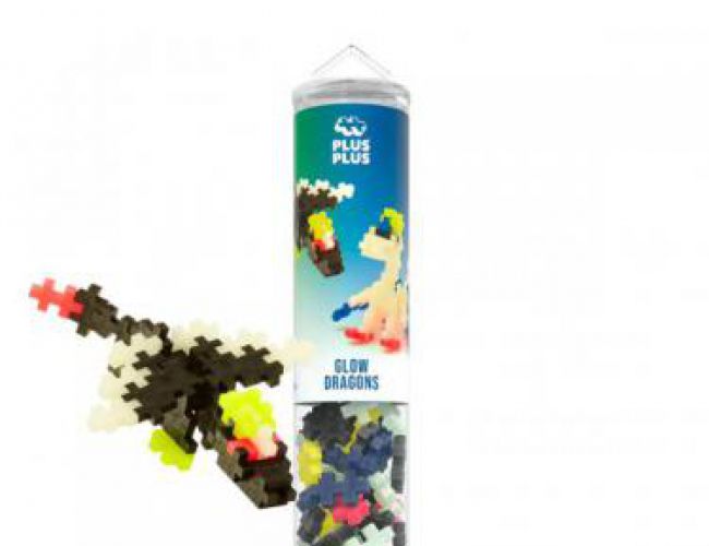PLUSPLUS TUBE - GLOW DRAGONS (100 PCS)
