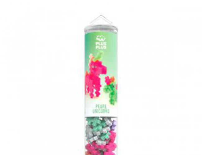 PLUSPLUS TUBE - PEARL UNICORNS (100 PCS)