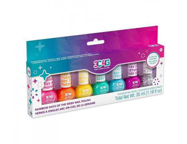 RAINBOW DAYS OF THE WEEK NAIL POLISH