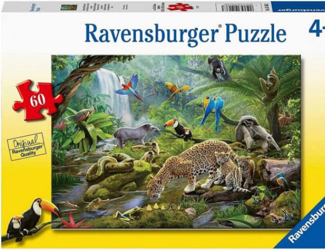 RAVENSBURGER 60 PCS RAINFOREST ANIMALS