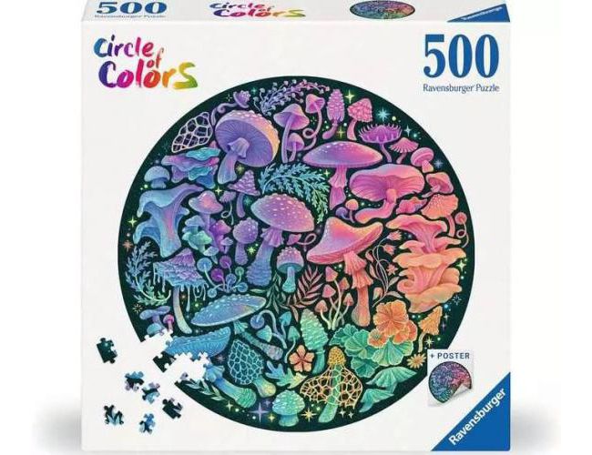 RAVENSBURGER CIRCLE OF COLOURS MUSHROOMS 500 PC