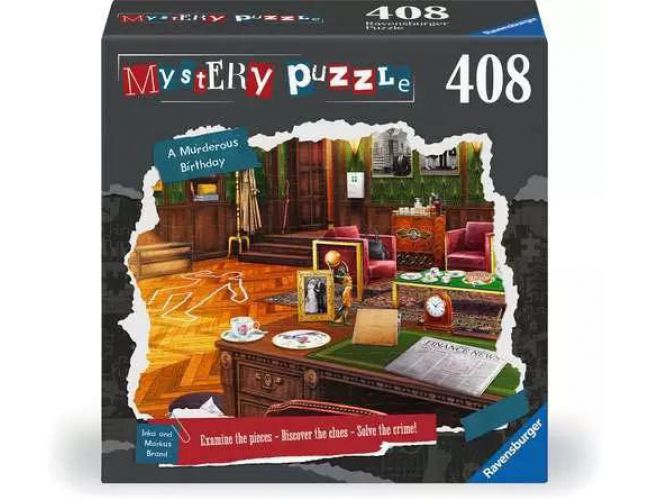 RAVENSBURGER MYSTERY PUZZLE - 408 PCS A MURDEROUS BIRTHDAY