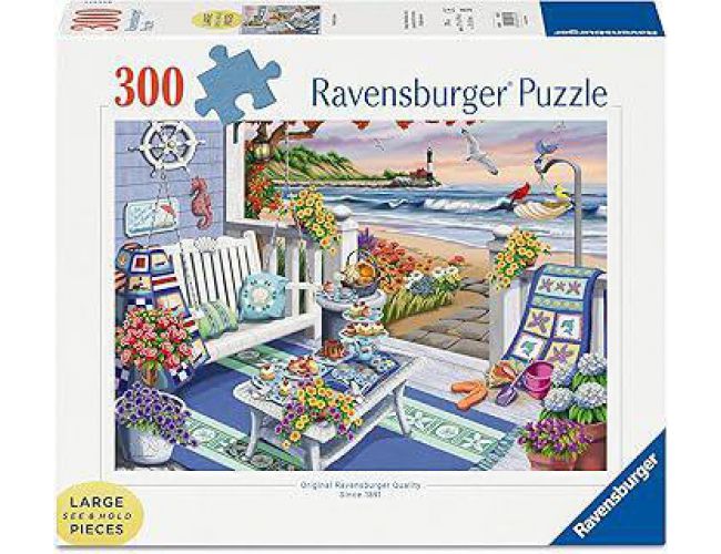 RAVENSBURGER PUZZLE - 300 PCS - LARGE PIECE FORMAT - SEASIDE SUNSHINE