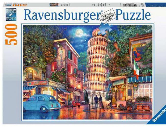 RAVENSBURGER PUZZLE - 500 PCS STREETS OF PISA / EVENING OF PISA
