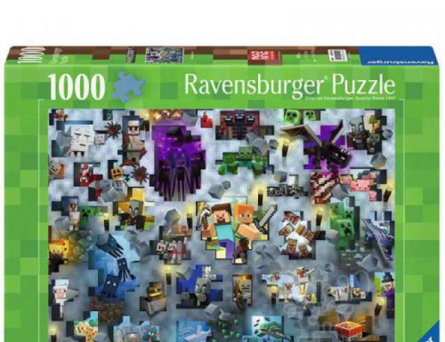RAVENSBURGER PUZZLE 1000 PCS MINECRAFT MOBS