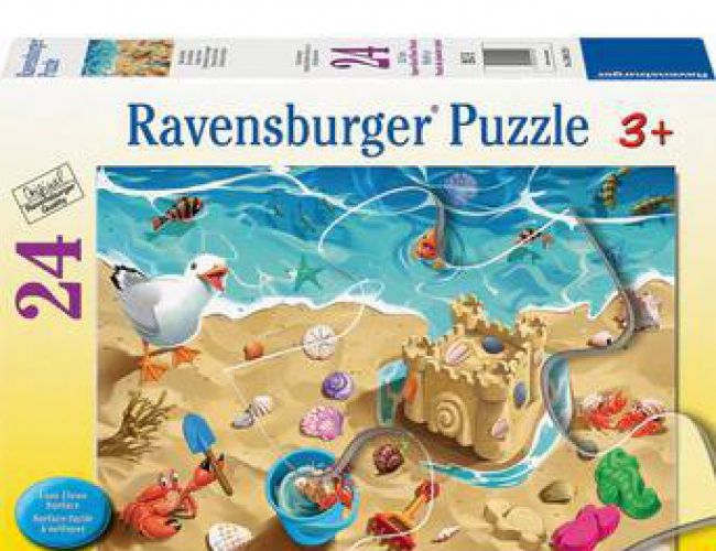RAVENSBURGER PUZZLE 24 PCS SUPER-SIZED FLOOR PUZZLE FUN AT THE BEACH