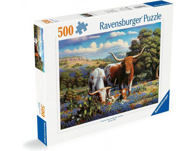 RAVENSBURGER PUZZLE - 500 PCS LOVING LONGHORNS