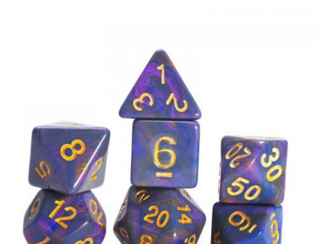 SD POLYHEDRAL PURPLE UNICORN 7-DIE SET