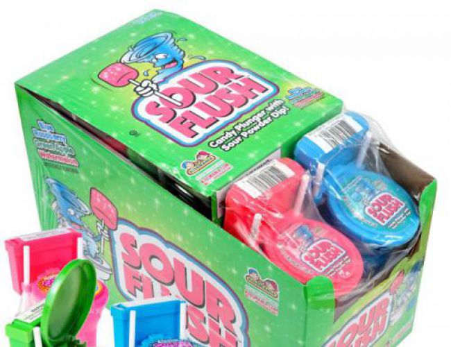SOUR FLUSH CANDY - ASSORTED FLAVOURS