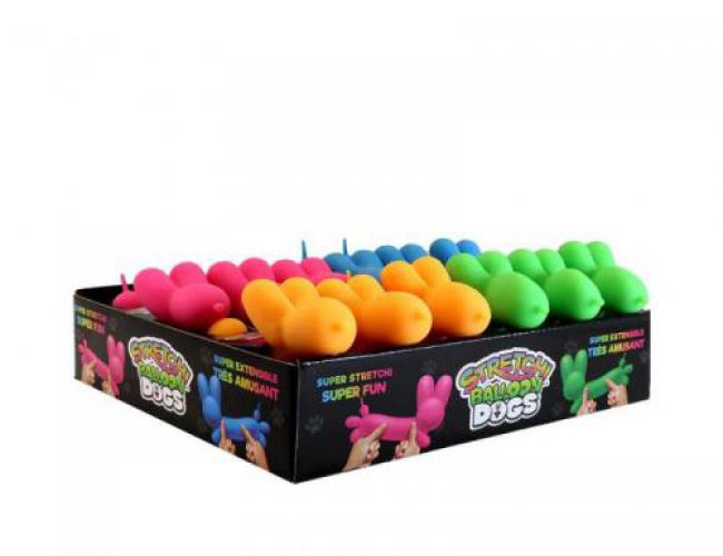 STRETCHY BALLOON DOG TOY (4 ASSORTED COLOURS)