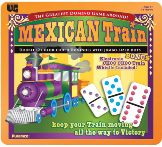 MEXICAN TRAIN - DOUBLE 12 - COLOR DOT - DOMINOES (TIN)