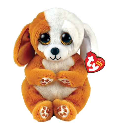 TY BEANIE BABIES - RUGGLES BROWN/WHITE DOG