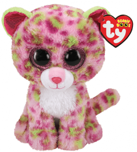 TY BEANIE BOOS - LAINEY - LEOPARD PINK