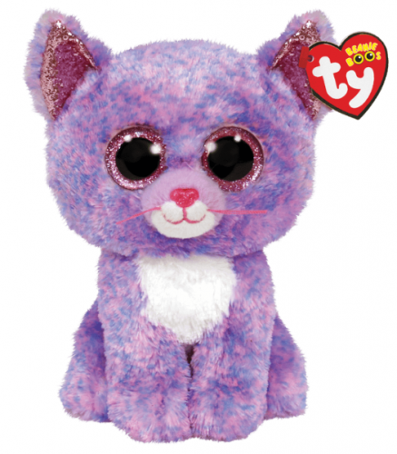 TY BEANIE BOOS CASSIDY LAVENDER CAT